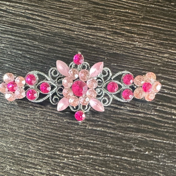 Jewelry - Pink and Silver-tone Broach